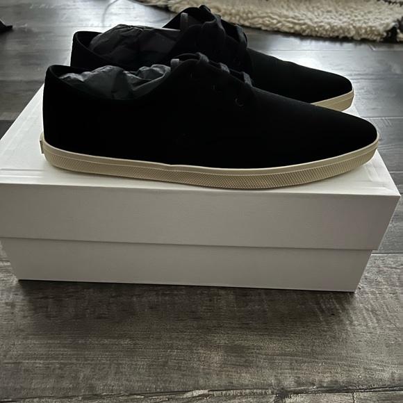 NWT Celine Felix Black Canvas Pointed Toe Sneaker, Size 10 (EU 41/42) - Picture 4 of 9